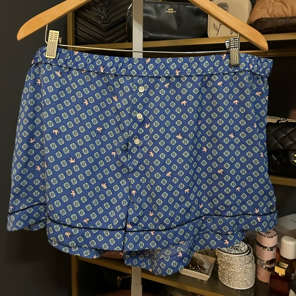 aerie Other - NWT Aerie Sleep Shorts Lounge PJ Pajama Bottoms XXL Blue Pink Crown